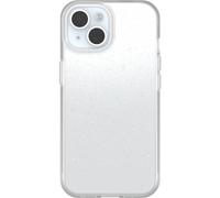 OtterBox iPhone 15 (Only) Prefix Series Case - STARDUST (Clear/Glitter), ultra-thin, pocket-friendly, raised edges protect camera & screen, wireless charging compatible