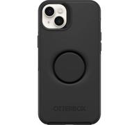 OtterBox iPhone 15 Plus and iPhone 14 Plus Otter + Pop Symmetry Series Case - Black, Integrated PopSockets PopGrip, Slim, Pocket-Friendly, Raised Edges Protect Camera & Screen