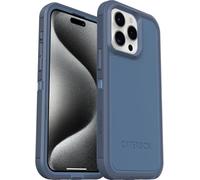 OtterBox iPhone 15 Pro Max (Only) - Defender Series XT Case - Baby Blue Jeans (Blue) - Screenless - Lanyard Attachment - Microbial Defense Protection - Non-Retail Packaging