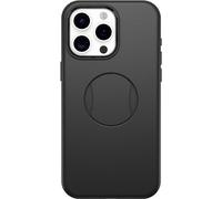 OtterBox iPhone 15 Pro MAX (Only) OtterGrip Symmetry Series Case - BLACK, built-in grip, sleek case, snaps to MagSafe, raised edges protect camera & screen