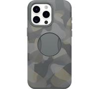 OtterBox iPhone 15 Pro MAX (Only) OtterGrip Symmetry Series Case - Iron CAMO (Grey), Built-in Grip, Sl ase, Snaps to MagSafe, Raised Edges Protect Camera & Screen