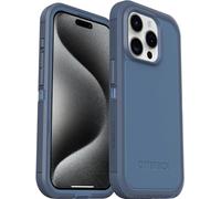OtterBox iPhone 15 Pro (Only) - Defender Series XT Case - Baby Blue Jeans (Blue) - Screenless - Lanyard Attachment - Microbial Defense Protection - Non-Retail Packaging