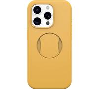 OtterBox iPhone 15 Pro (Only) OtterGrip Symmetry Series Case - ASPEN GLEAM (Orange), built-in grip, sl ase, snaps to MagSafe, raised edges protect camera & screen