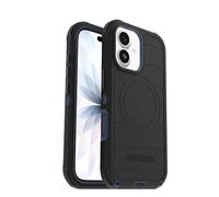 OtterBox iPhone 17 (Only) - Defender Series Case - Black Shadow (Black & Blue) - Case Only - Snaps on MagSafe - Tough - Rugged & Durable - Non-Retail Packaging