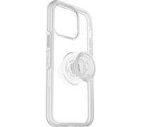 OtterBox Otter plus Pop Case for iPhone 14 Pro Max, Shockproof, Drop proof, Protective Case with PopSockets PopGrip, 3x Tested to Military Standard, Clear
