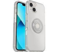 OtterBox Otter+Pop Case for iPhone 13, Shockproof, Drop proof, Protective Case with PopSockets PopGrip, 3x Tested to Military Standard, Clear