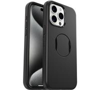 OtterBox OtterGrip Symmetry Case for iPhone 15 Pro Max for MagSafe, Drop Proof, Protective Case with Built-In Grip, 3x Tested to Military Standard, Black
