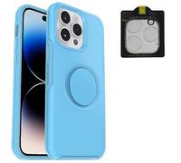 OtterBox + Pop Symmetry Series Case for iPhone 14 Pro with Camera Lens Protector - Non-Retail Packaging - You Cyan This (Blue)