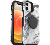 OtterBox + PopGrip Symmetry Series Case for Apple iPhone 12 Mini, White Marble