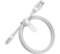 OtterBox Premium Reinforced Braided USB-A to Lightning Cable, MFi Certified, Charging Cable for iPhone and iPad, Ultra-Rugged, Bend and Flex Tested, 1M, White