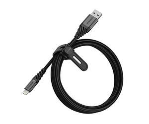 OtterBox Premium Reinforced Braided USB-A to Lightning Cable, MFi Certified, Charging Cable for iPhone and iPad, Ultra-Rugged, Bend and Flex Tested, 2M, Black