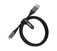OtterBox Premium Reinforced Braided USB-A to USB-C Cable, Charging Cable for Smartphone and Tablet, Ultra-Rugged, Bend and Flex Tested, 1M, Black
