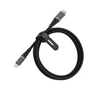 OtterBox Premium Reinforced Braided USB-C to Lightning Cable, MFi Certified, Fast Charging Cable for iPhone and iPad, Ultra-Rugged, Bend and Flex Tested, 1M, Black