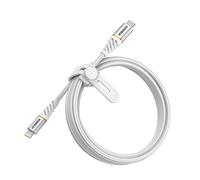 OtterBox Premium Reinforced Braided USB-C to Lightning Cable, MFi Certified, Fast Charging Cable for iPhone and iPad, Ultra-Rugged, Bend and Flex Tested, 2M, White