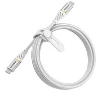 OtterBox Premium Reinforced Braided USB-C to USB-C Cable, Fast Charging Cable for Smartphone and Tablet, Ultra-Rugged, Bend and Flex Tested, 2M, White