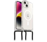 OtterBox React Necklace Case with MagSafe for iPhone 16e, iPhone 14, Ultra-Slim, Protective Case with Adjustable and Detachable Necklace Strap, Tested to Military Standard, Clear