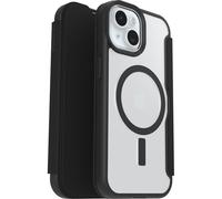 OtterBox React Series Folio Case for iPhone 16e, 15, 14, 13, Shockproof, Drop proof, Protective Folio with Card Holder, Tested to Military Standard, Clear/Black