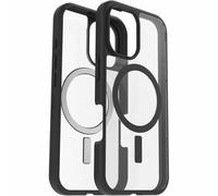 OtterBox Sleek Series MagSafe Case for iPhone 16, Shockproof, Drop proof, Ultra-Slim, Protective Thin Case, Tested to Military Standard, Clear/Black, Non-Retail Packaging