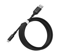 OtterBox Reinforced USB-A to Micro USB Cable, Charging Cable for Smartphone and Tablet, Ultra-Rugged, Bend and Flex Tested, 3M, Black