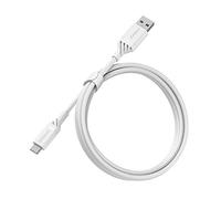 OtterBox Reinforced USB-A to USB-C Cable, Charging Cable for Smartphone and Tablet, Ultra-Rugged, Bend and Flex Tested, 1M, White