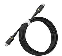 OtterBox Reinforced USB-C to USB-C Cable, Fast Charging Cable for Smartphone and Tablet, Ultra-Rugged, Bend and Flex Tested, 3M, Black