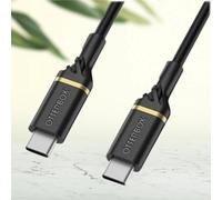 OtterBox Reinforced USB-C to USB-C Cable, Fast Charging Cable for Smartphone and Tablet, Ultra-Rugged, Bend and Flex Tested, 3M, Black