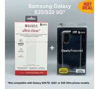 Otterbox S20 Clear Case Cover + Zagg Film Screen Protector Saver for Galaxy S20