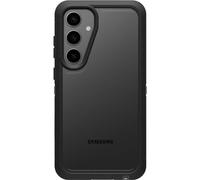 OtterBox Samsung Galaxy S24+ Defender Series XT Clear Case - DARK SIDE (Clear/Black), screenless, rugged, lanyard attachment