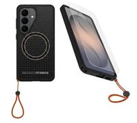 OtterBox Samsung Galaxy S26 (Only) Bundle: Sole Series Case & Screen Protector - Midnight Circuit (Black) - Grippy Phone Case - Built-in Magnets - Raised Bumpers for Overall Protection