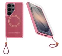 OtterBox Samsung Galaxy S26 Ultra (Only) Bundle: Sole Series Case & Screen Protector - Xtra Hot (Pink) - Grippy Phone Case - Built-in Magnets - Raised Bumpers for Overall Protection