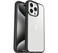 OtterBox Sleek Series Case for iPhone 15 Pro Max, Shockproof, Drop proof, Ultra-Slim, Protective Thin Case, Tested to Military Standard, Clear/Black, No Retail Packaging