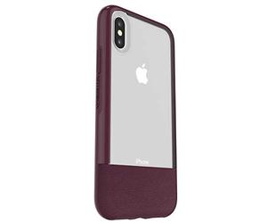 OtterBox Slim Case Bundle, Defining Protection for iPhone X/Xs Lucent Wine + Alpha Glass Premium Screenguard