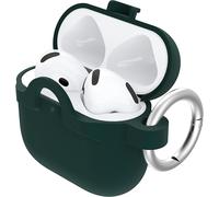OtterBox Soft Touch Headphone Case for AirPods (4th gen), Shockproof, Drop proof, Ultra-Slim, Scratch and Scuff Protective Case for Apple AirPods, Includes Carabiner, Green