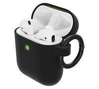 OtterBox Soft Touch Headphone Case for AirPods (1st Gen 2016 / 2nd Gen 2019), Shockproof, Drop proof, Ultra-Slim, Scratch and Scuff Protective Case for Apple AirPods, Includes Carabiner, Black