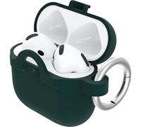 OtterBox Soft Touch Headphone Case for AirPods (4th gen), Shockproof, Drop proof, Ultra-Slim, Scratch and Scuff Protective Case for Apple AirPods, Includes Carabiner, Green