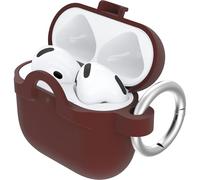 OtterBox Soft Touch Headphone Case for AirPods (4th Generation), Brown | Shockproof, Drop-Proof, Ultra-Slim Scratch & Scuff Protective Case for Apple AirPods, Includes Carabiner