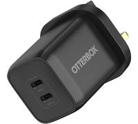 OtterBox Standard UK 65W USB-C PD GaN Dual Port Wall Charger, 45W + 20W USB-C PD, Fast Charger for Smartphone and Tablet, Drop Tested, Ultra Durable, Black