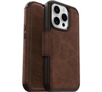 OtterBox Strada Case for iPhone 15 Pro for MagSafe, Shockproof, Drop proof, Premium Leather Protective Folio with Two Card Holders, 3x Tested to Military Standard, Brown