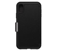 OtterBox Strada Case for iPhone XR, Shockproof, Drop proof, Premium Leather Protective Folio with Two Card Holders, 3x Tested to Military Standard, Black