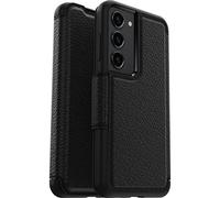 OtterBox Strada Case for Samsung Galaxy S23, Shockproof, Drop proof, Premium Leather Protective Folio with Two Card Holders, 3x Tested to Military Standard, Black