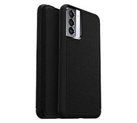 OtterBox Strada Case Samsung Galaxy S21+ 5G, Shockproof, Drop Proof, Premium Leather Protective Folio With Two Card Holders, 3x Tested To Military Standard, Black, No Retail Packaging