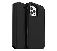 OtterBox Strada Via Case for iPhone 12 / iPhone 12 Pro, Shockproof, Drop Proof, Slim, Soft Touch Protective Folio Case with Card Holder, 2x Tested to Military Standard, Black