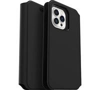 OtterBox Strada Via Case for iPhone 13 Pro Max, Shockproof, Drop Proof, Slim, Soft Touch Protective Folio Case with Card Holder, 2x Tested to Military Standard, Black