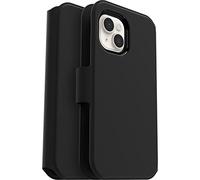 OtterBox Strada Via Case for iPhone 14, Shockproof, Drop Proof, Slim, Soft Touch Protective Folio Case with Card Holder, 2x Tested to Military Standard, Black
