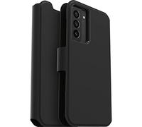 OtterBox Strada Via Case for Samsung Galaxy S22+, Shockproof, Drop Proof, Slim, Soft Touch Protective Folio Case with Card Holder, 2x Tested to Military Standard, Black