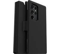 OtterBox Strada Via Case for Samsung Galaxy S23 Ultra, Shockproof, Drop Proof, Slim, Soft Touch Protective Folio Case with Card Holder, 2x Tested to Military Standard, Black