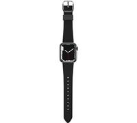 OtterBox Symmetry Cactus Leather Watch Band for Apple Watch 42mm/41mm/40mm, Replacement Durable Soft Touch Strap for Apple Watch, Black