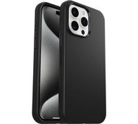 OtterBox Symmetry Case for iPhone 15 Pro Max, Shockproof, Drop proof, Protective Thin Case, 3x Tested to Military Standard, Antimicrobial Protection, Black, No Retail Packaging