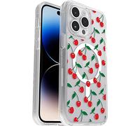 OtterBox Symmetry+ Clear Case for iPhone 14 Pro Max for MagSafe, Shockproof, Drop proof, Protective Thin Case, 3x Tested to Military Standard, CHERRY ON TOP