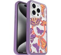 OtterBox Symmetry Clear MagSafe Case for Apple iPhone 15 Pro, Shockproof, Drop proof, Protective Thin Case, 3x Tested to Military Standard, Butterfly Flutter